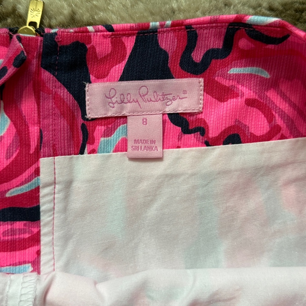 Lilly Pulitzer Vibrant Pink Floral golf skort - Picture 2 of 5